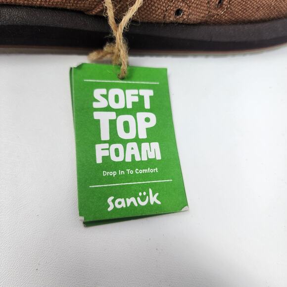 Sanuk You Got My Back St Hemp Men 8 Brown w/ Woven Blanket Lining 1127214 NWT - Picture 8 of 13